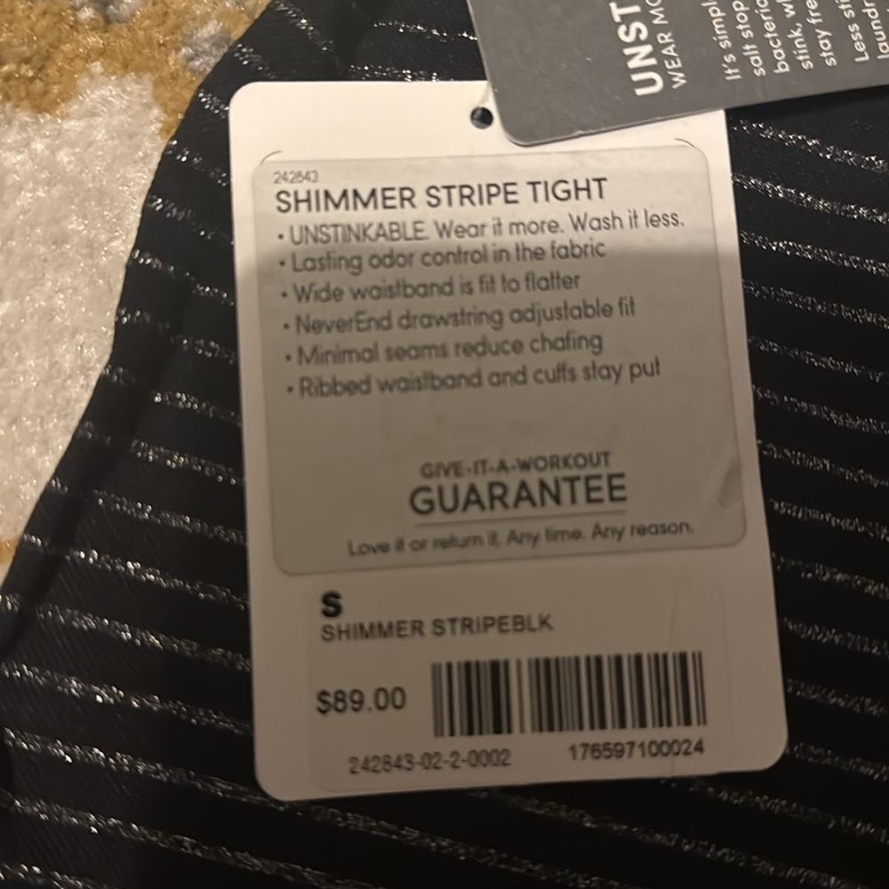NWT: Athleta shimmer stripe leggings - Picture 6 of 11